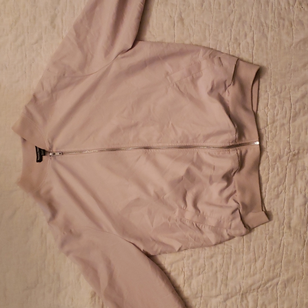 Lightweight nude bomber jacket american apparel